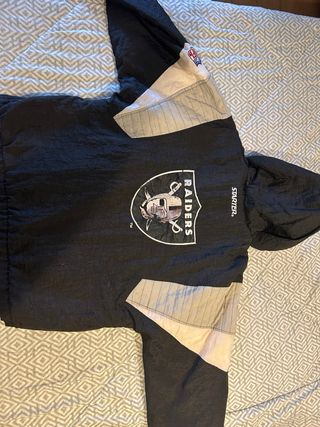 Chaqueta Raiders Negra y Gris