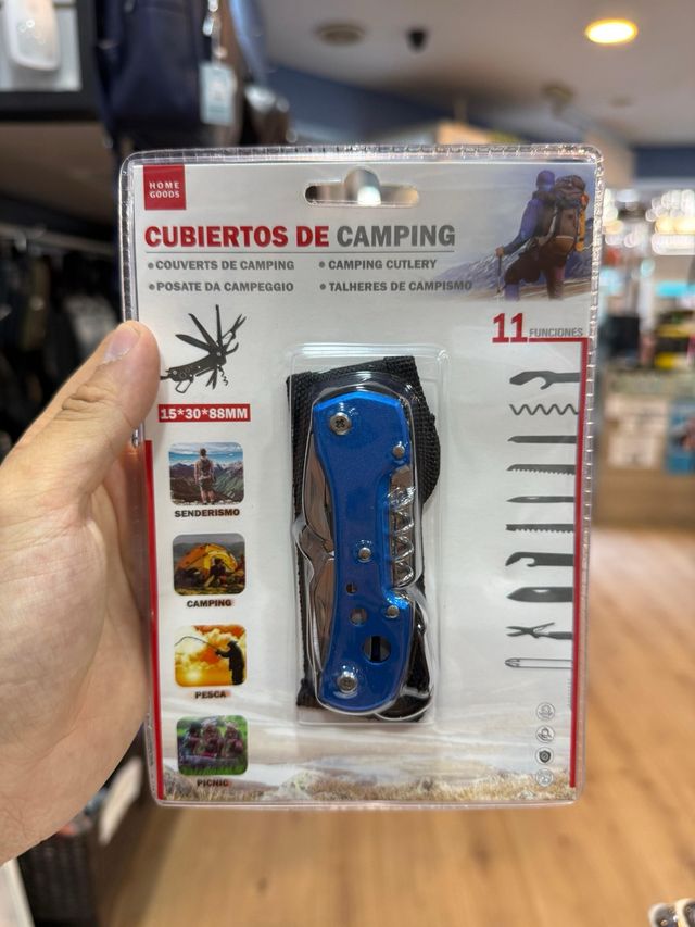 Cubiertos Camping Multifuncional 11 Funciones