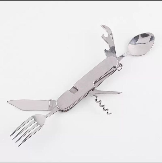 Cubiertos Camping Multifuncional 11 Funciones