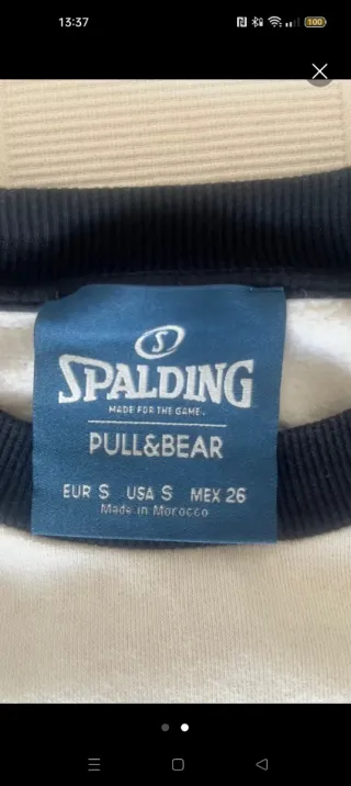 Sudadera Spalding Azul y Blanca