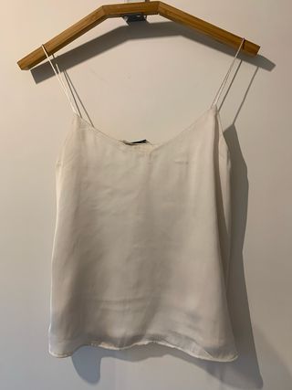 Blusa fluida de tiras blanca