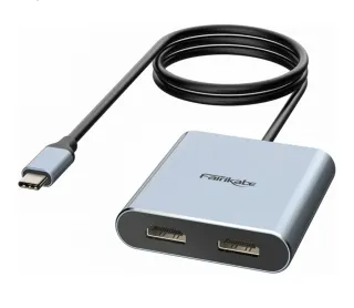 Adaptador USB-C a HDMI doble 4K 60Hz portátil