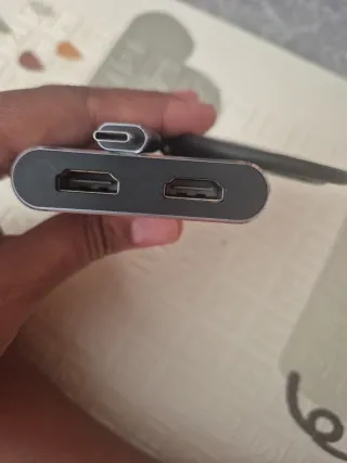 Adaptador USB-C a HDMI doble 4K 60Hz portátil