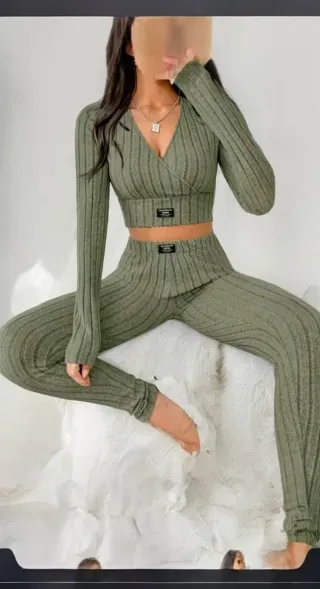 Conjunto SEXY - NOVO - Verde canelado