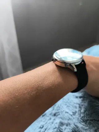 Reloj Wired Solar Cronógrafo Negro y Plateado