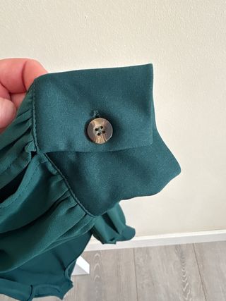 Blusa body verde manga larga