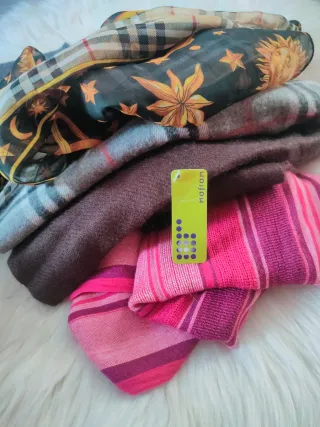 Set di 13 sciarpe e sciarpe da donna