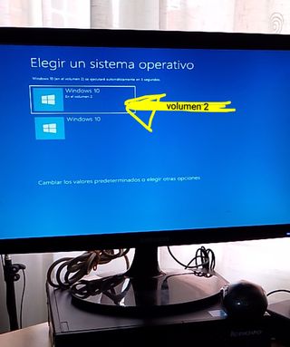 Ordenador Lenovo + monitor, teclado y ratón 