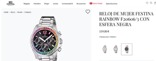 Reloj Festina Cronógrafo con Bisel Multicolor