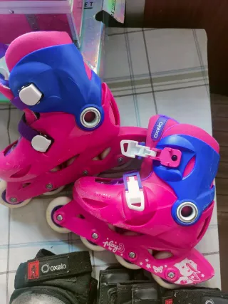 Patines Oxelo niña Talla 28-30 + Protecciones