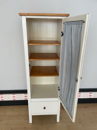 Mueble vertical blanco madera/mueble espejo baldas