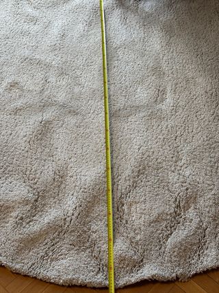 Tappeto rotondo in pelo corto colore osso 1,96 diame