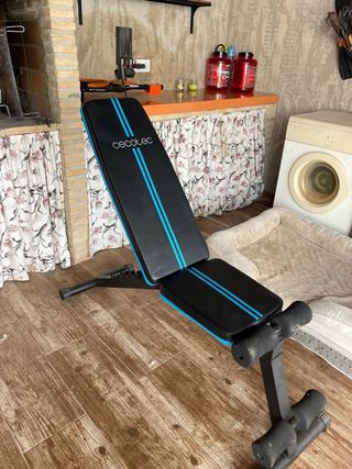 Panca e pesi da palestra