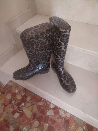 Botas de agua animal print talla 38