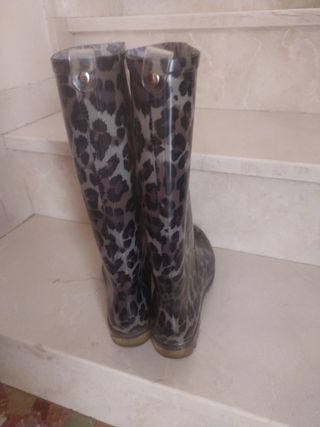 Botas de agua animal print talla 38