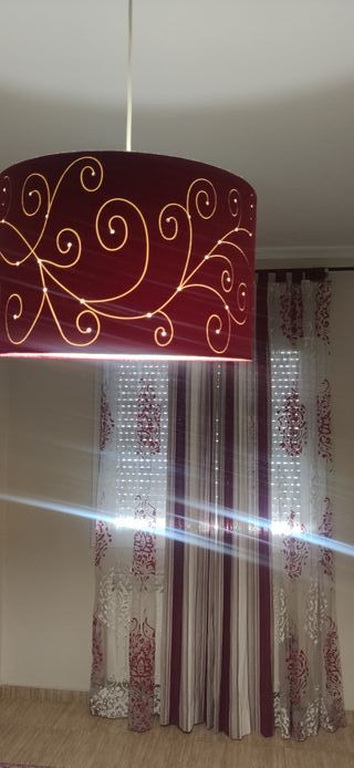 Cuadro Decorativo + Lámpara + Cortinas