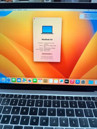 MacBook Air 2020 8GB RAM i5 Plata