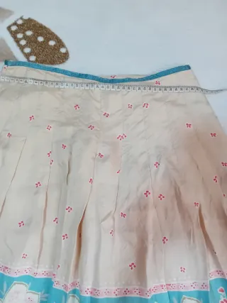 Falda Massimo Dutti Beige y Turquesa