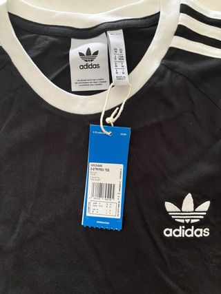 Camiseta Adidas 3 Rayas Negra Talla M