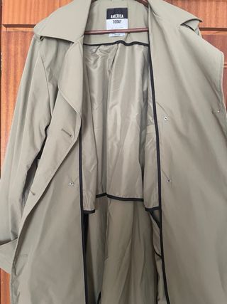 Gabardina America Today Verde Oliva/Beige Talla M