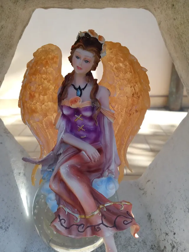 Statua angelo guardiano LES alpes nuovo con scatol