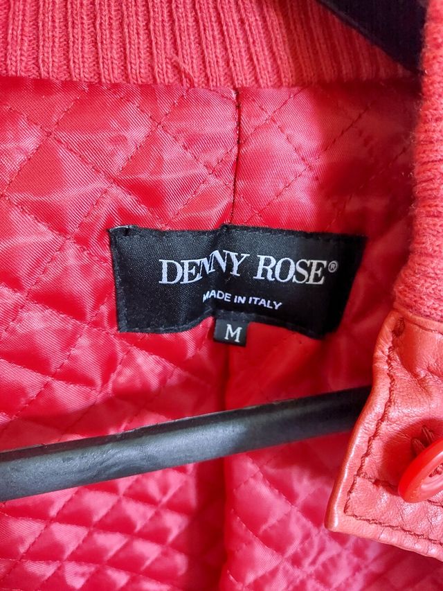 Giubbotto in vera pelle donna rosso