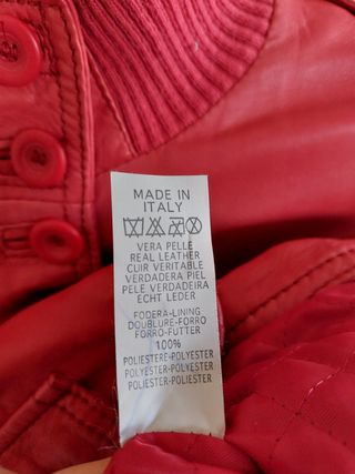 Giubbotto in vera pelle donna rosso