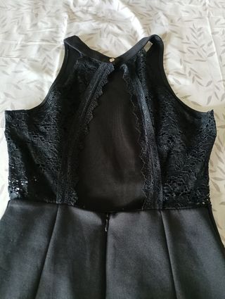 Mono de vestir negro encaje