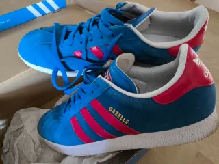 Adidas Gazelle blu/rosse