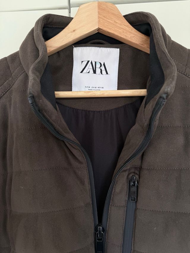 Cazadora acolchada Zara Marrón Talla M
