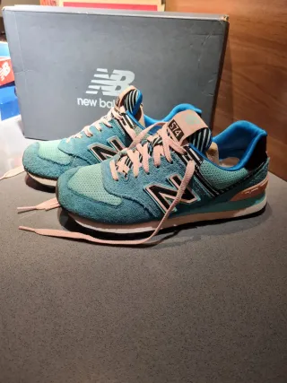 Zapatillas New Balance 574 Azul/Rosa