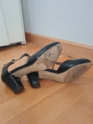 Zapatos Azul Marino de tacón con tira