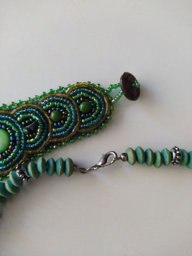 Pulsera y Collar en tonos Verde