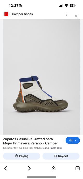 Botas Camper Azules y Blancas