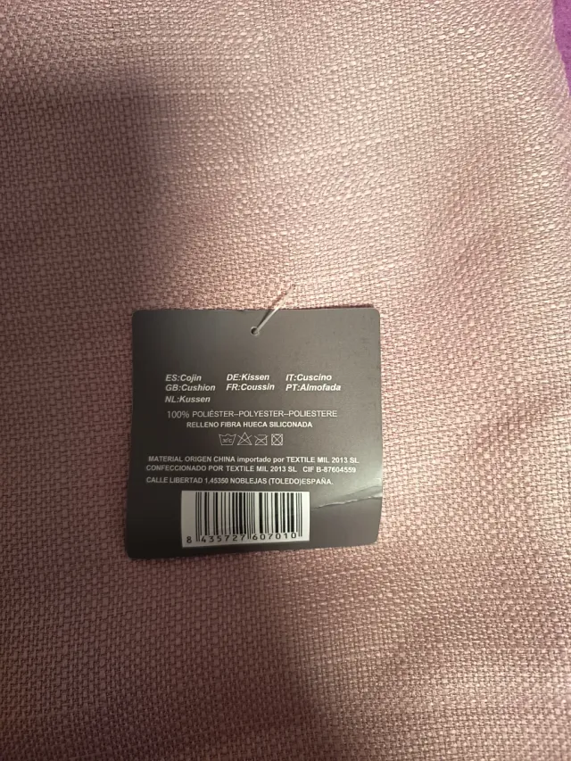 Funda de cojín rosa 45x45 cm