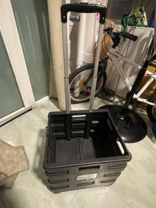 Caja Carretilla Plegable Negra