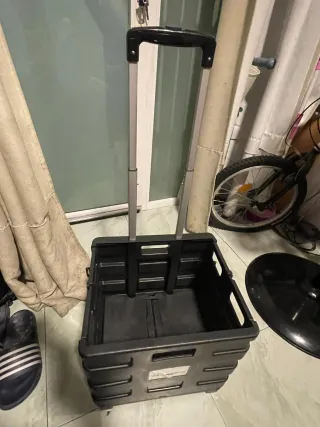 Caja Carretilla Plegable Negra