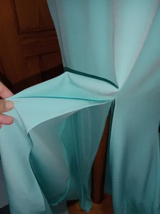 Vestido fiesta azul plumas Talla 44 NUEVO