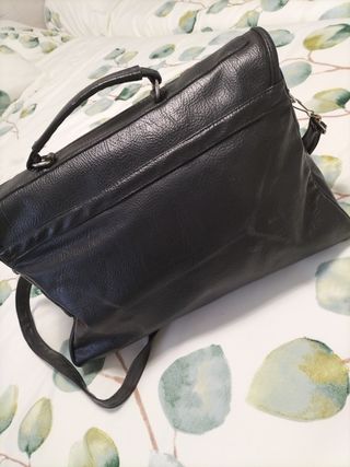 Bolso vintage años 80 negro y marrón