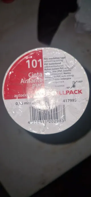 Cinta Aislante PVC 101 Blanca 10uni