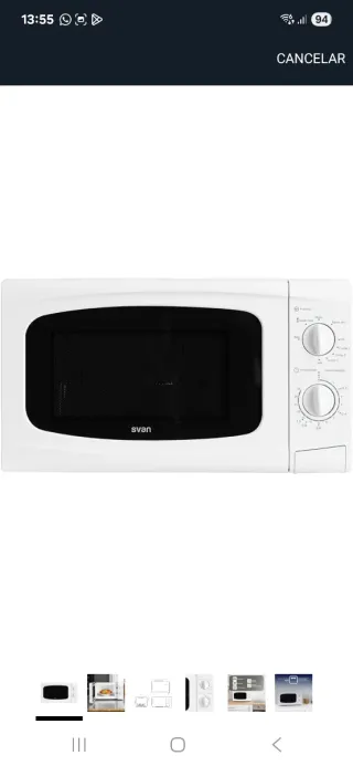 Microondas Svan SVMV720G 20L Mecánico
