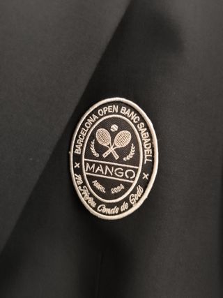 Chaqueta americana azul Mango