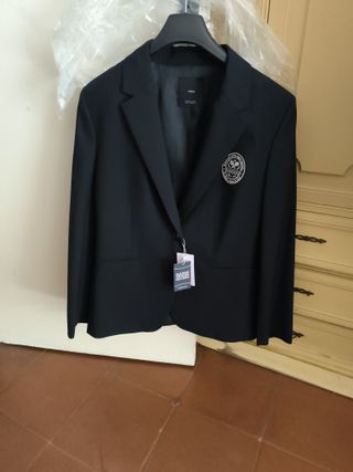 Chaqueta americana azul Mango