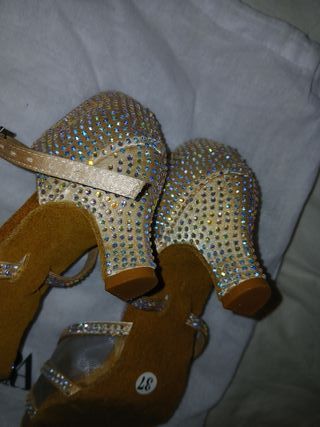 Zapatos de Salsa y Bachata Dorados y Plateados