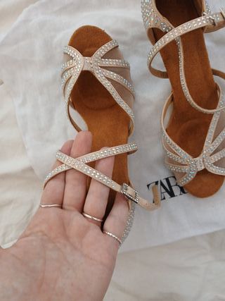 Zapatos de Salsa y Bachata Dorados y Plateados