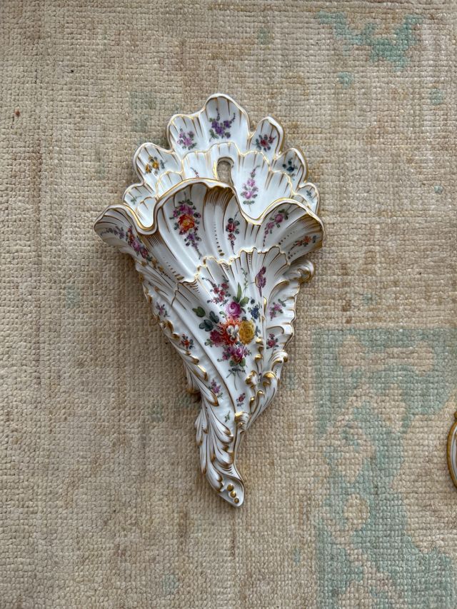 Pareja de jarrones de Porcelana Florales  Meissen 