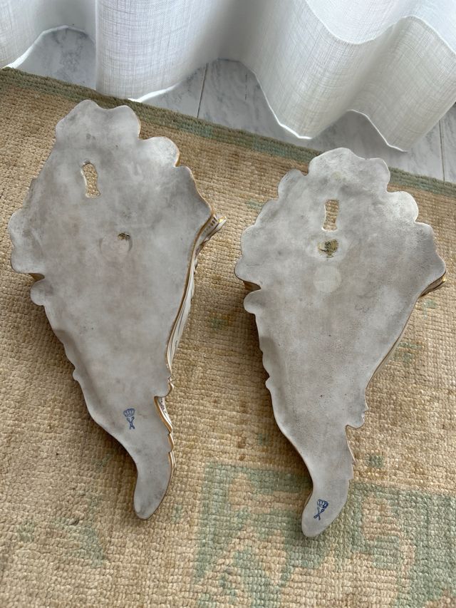 Pareja de jarrones de Porcelana Florales  Meissen 