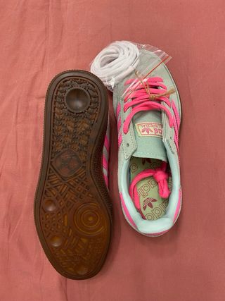 Zapatillas Adidas Spezial Verde Agua y Rosa 36