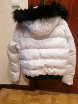 Cazadora Plumas Blanca Hombre Talla M