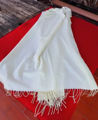 Fular de cachemira blanco